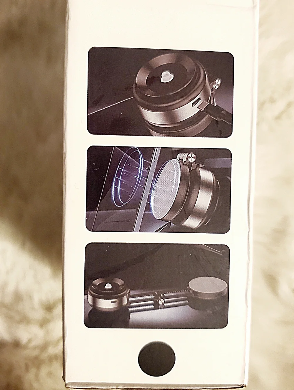 Windshield Magnetic Phone Mount & Charger with Vacuum Suction 360° Bracket